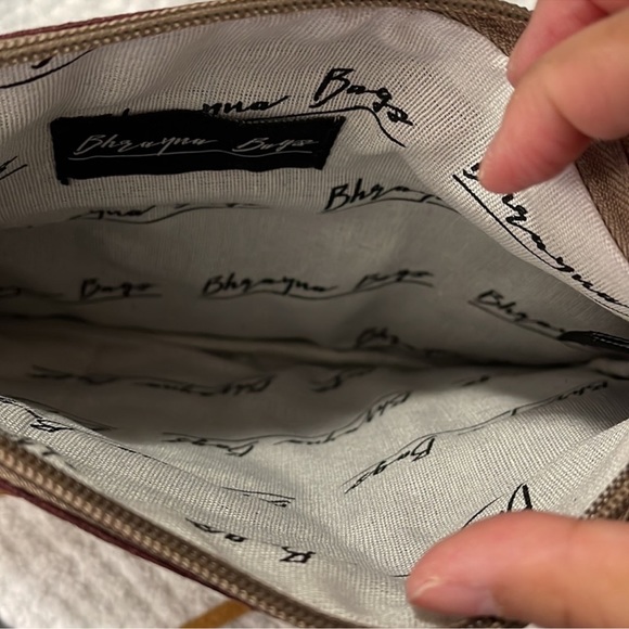 New Handmade Upcycled Aztec Genuine Leather Details Clutch Pouch Wristlet - Picture 6 of 7